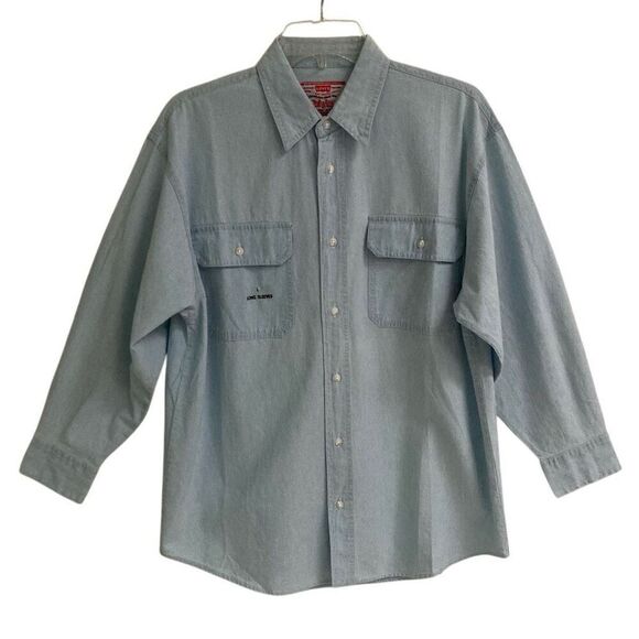 Vintage Y2K Levi’s chambray button up long sleeve shirt big boy’s L 16/18 - Picture 1 of 6